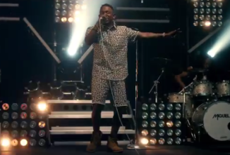 Kendrick Lamar wearing GUNS GERMS $TEAL in the How Many Drinks video by Miguel